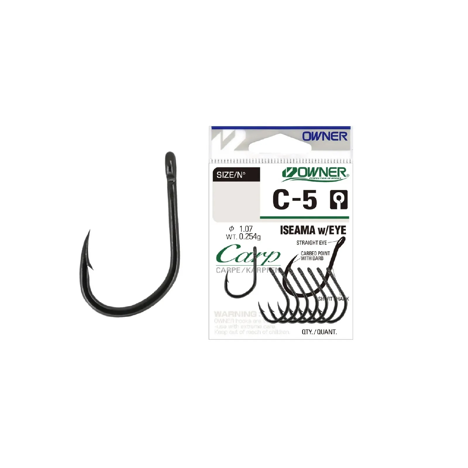 Carlige Owner C-5  Carp Iseama With Eye Nr.6 [1]