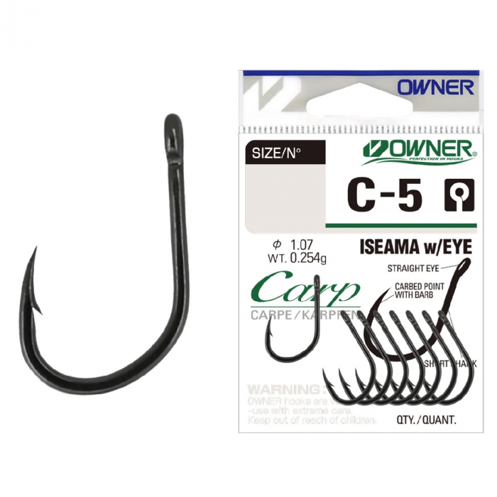 Cârlige Owner C-5 Carp Iseama With Eye Nr. 9 [1]