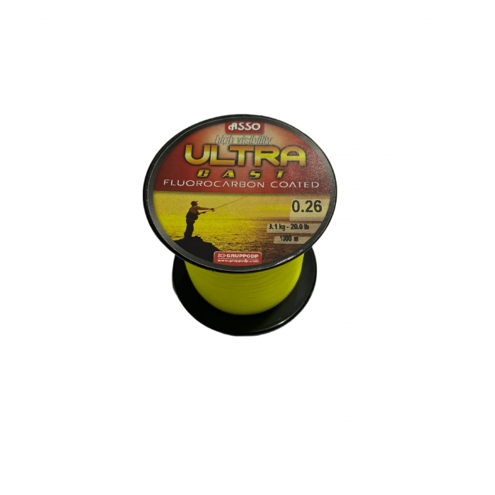 Fir Monofilament Asso Ultra Cast 0.26mm 1000m Galben Fluo [1]