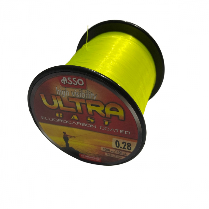 Fir Monofilament Asso Ultra Cast 0.28mm 1000m Galben Fluo [2]