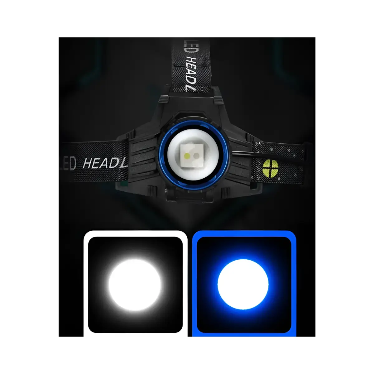 Lanternă Frontală COBA CB-8118-3-2 Alb/Albastru [2]