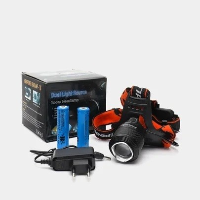 Lanternă Frontală MMC-2199 – 2 LED T6, Lumină Albă-Albastră [2]