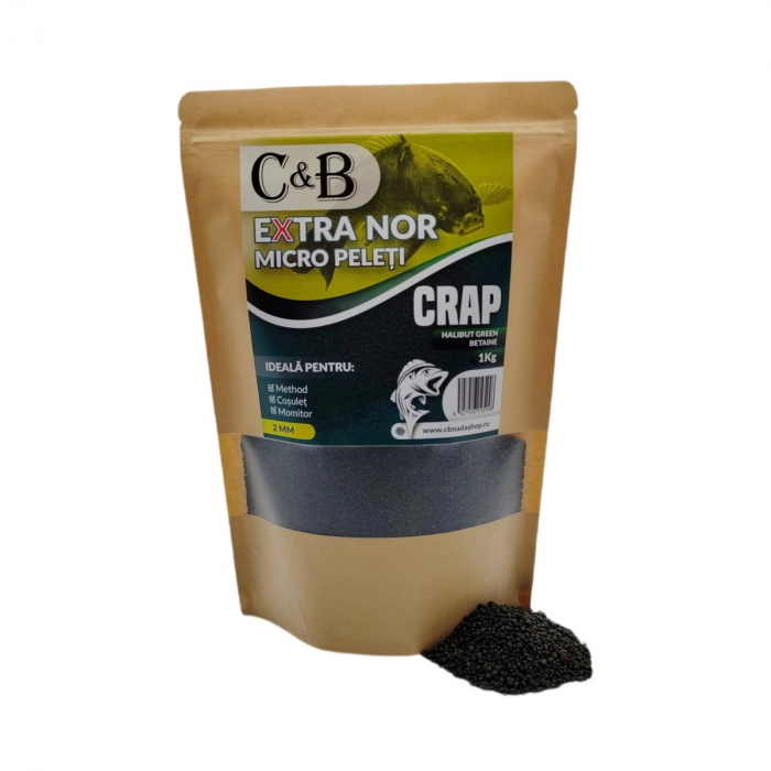 Micro Pelete C&B Extra Nor  2 mm Halibut Green Betaine 1 Kg [1]