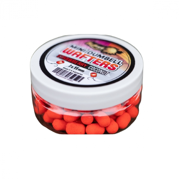 Select Baits Mini Dumbells Wafters Căpșună-Cocos 7-11mm [2]