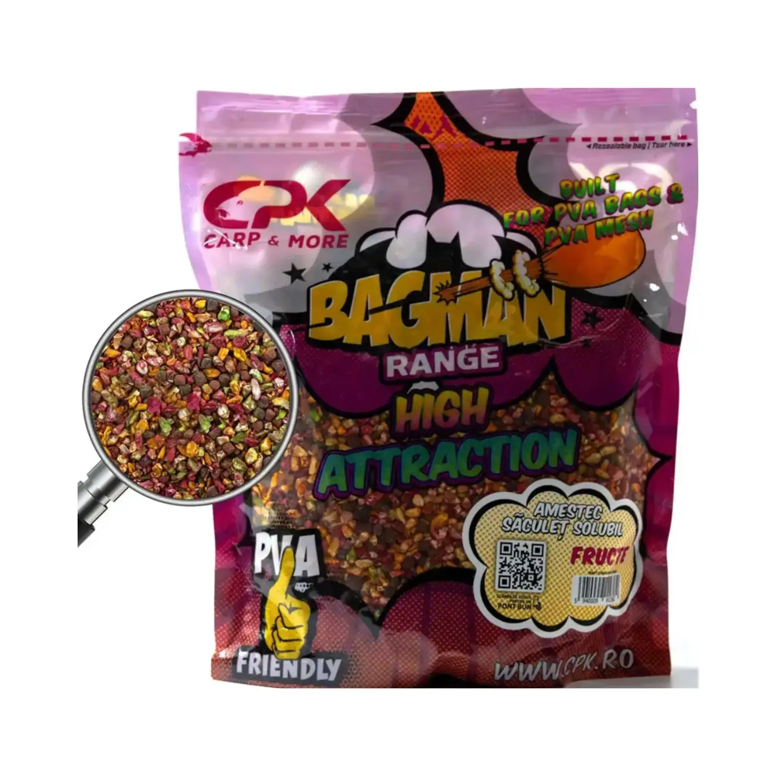Nadă, Groundbait și Stick Mix - Amestec Săculeți Solubili CPK Fructe 800g Atracție Imediată