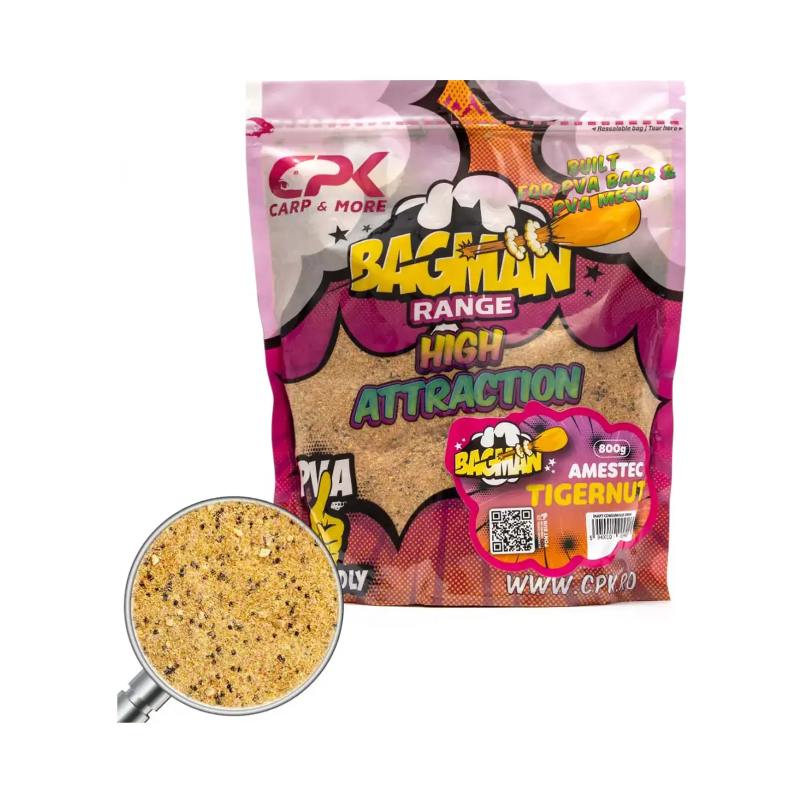 Nadă, Groundbait și Stick Mix - Bag Stick Mix CPK Tiger Nuts Atracție Naturală 800g