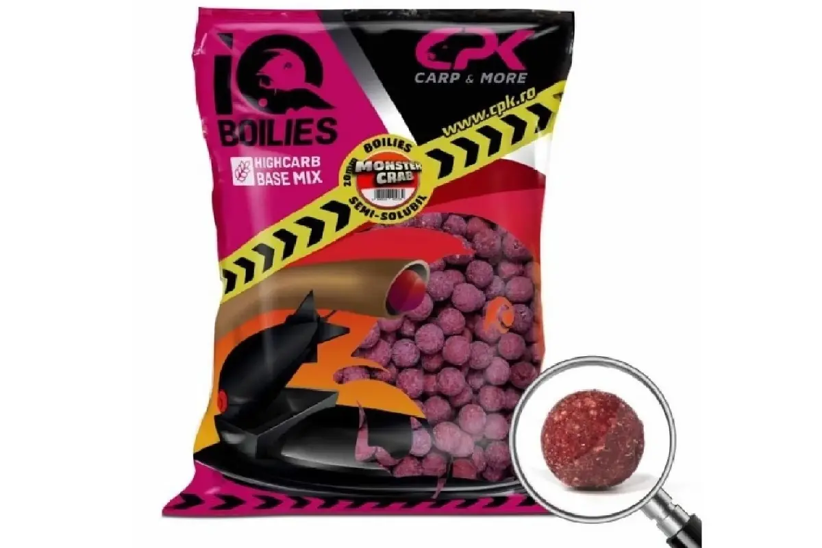BOILIES DE NĂDIT - Boilies CPK IQ Semi Solubil Monster Crab 20mm 800g