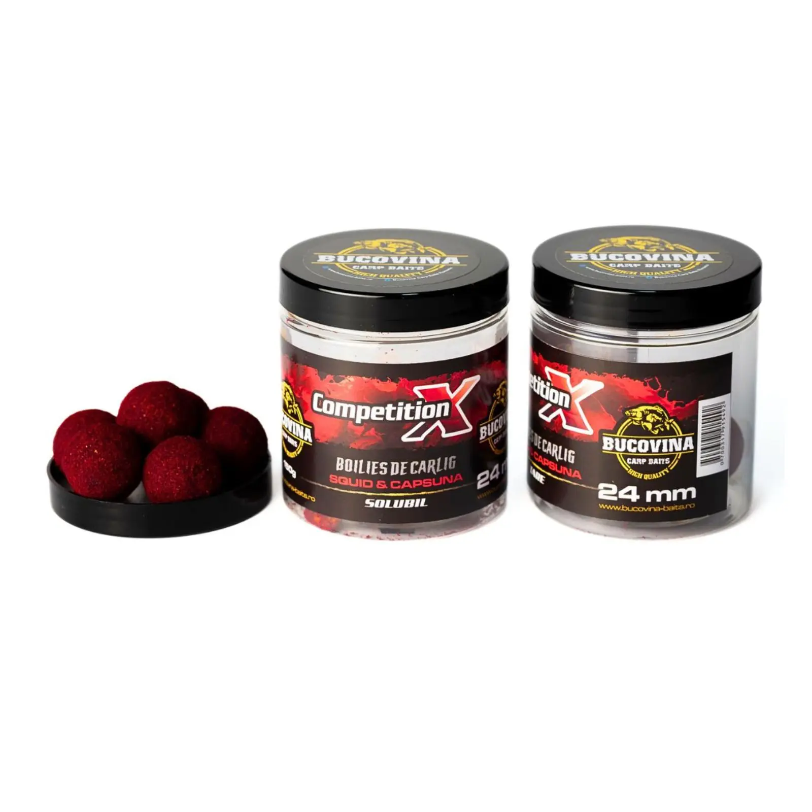 BOILIES DE CÂRLIG - Boilies de cârlig Bucovina Baits Competition X Squid și Căpșună 24mm
