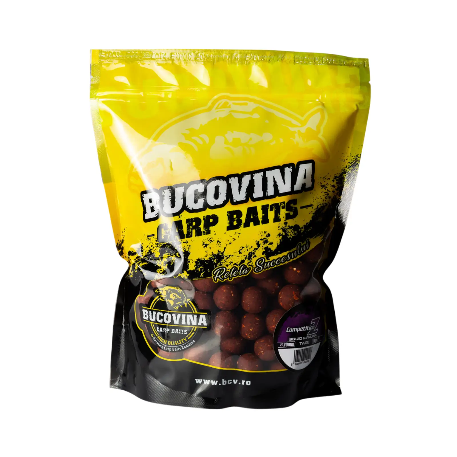 NADE-MOMELI - Boilies de nădit Bucovina Baits Competițion Z Squid și Prună 20/24mm 1kg