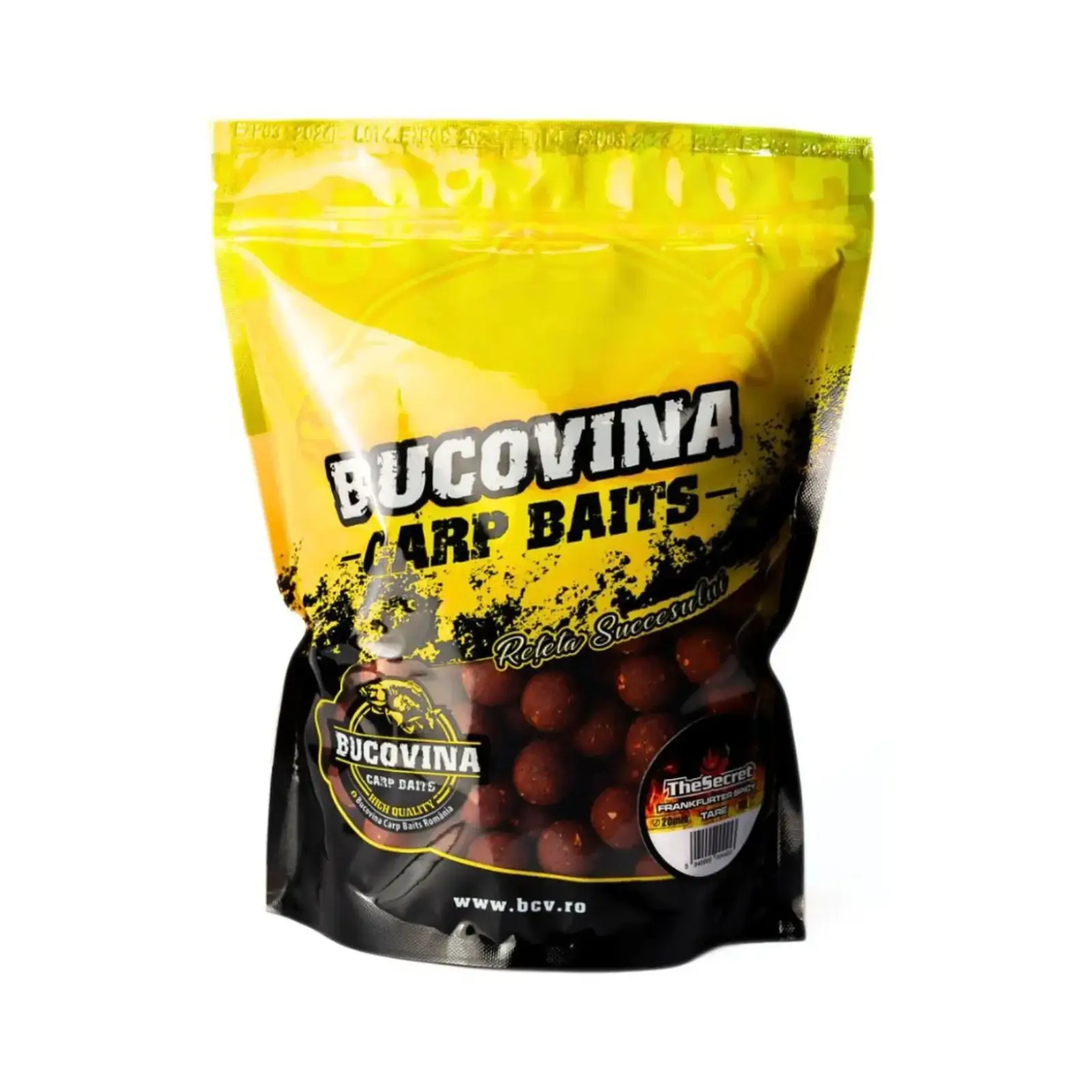 Boilies de nădit Bucovina Baits The Secret Frankfurter Spicy 20mm 1kg