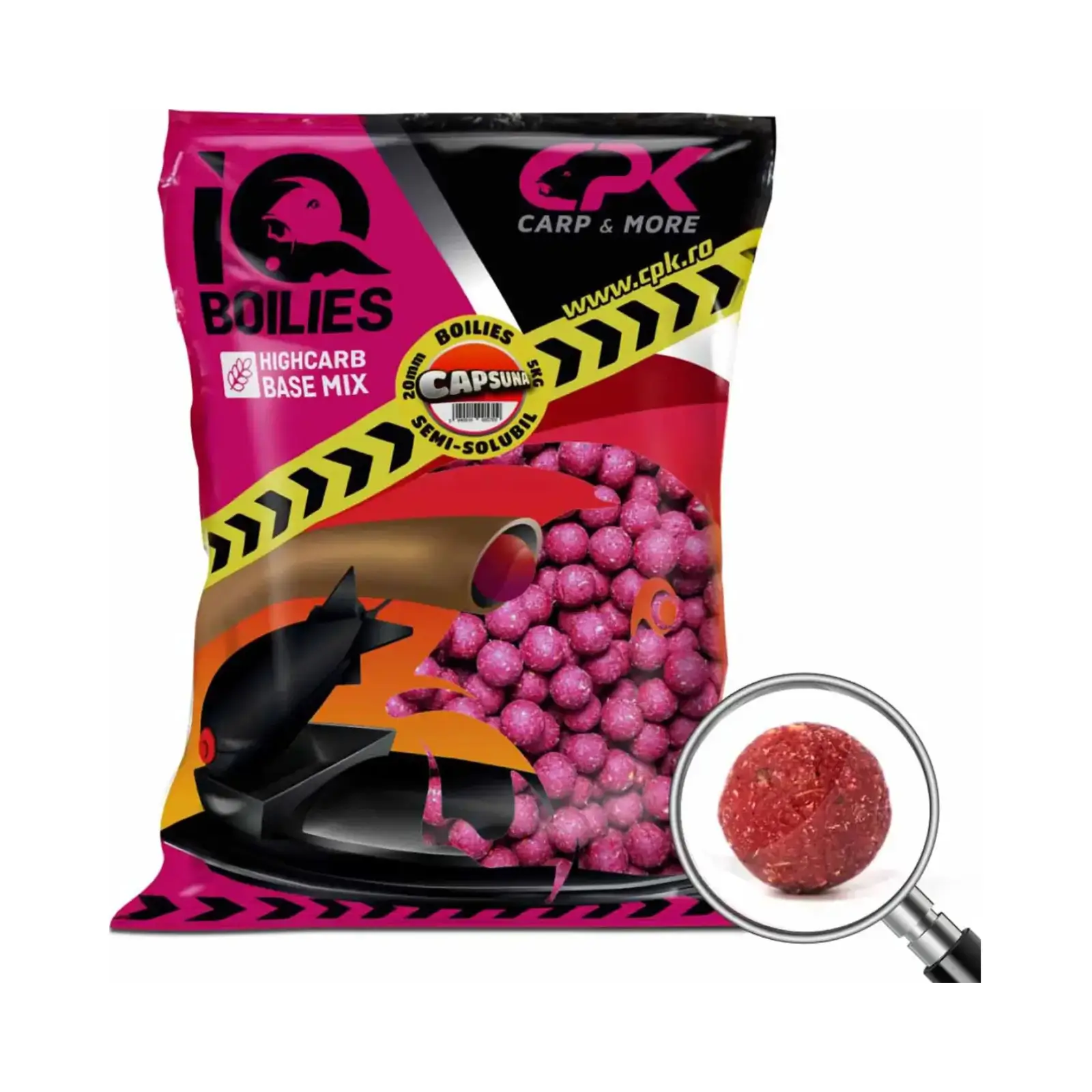 Boilies de Nădit - Boilies Semisolubil CPK IQ 20mm Căpșună 5kg
