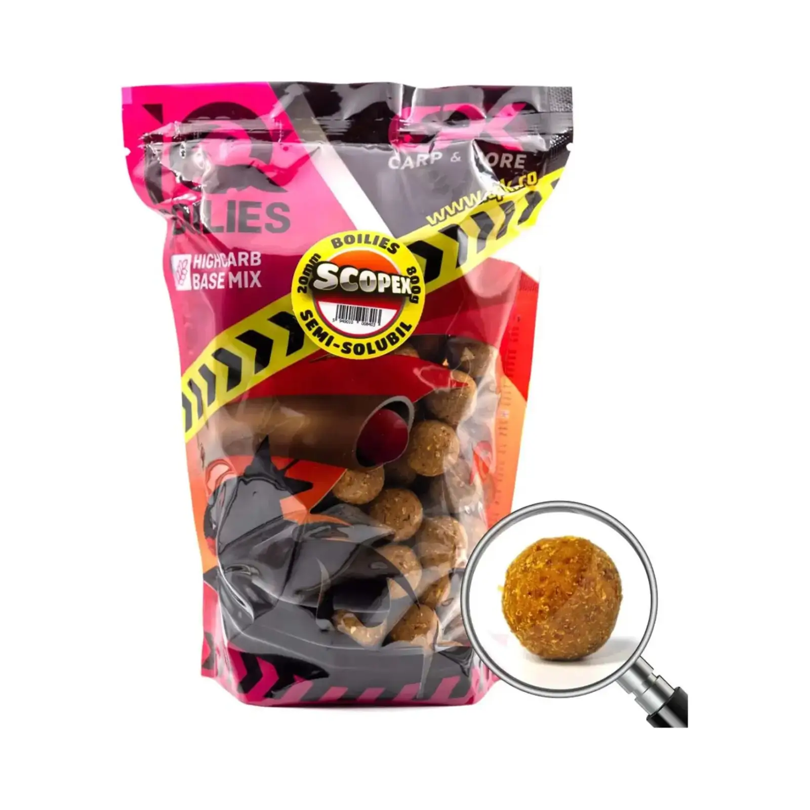 Boilies de Nădit - Boilies SemiSolubil CPK IQ Scopex 20mm 800g