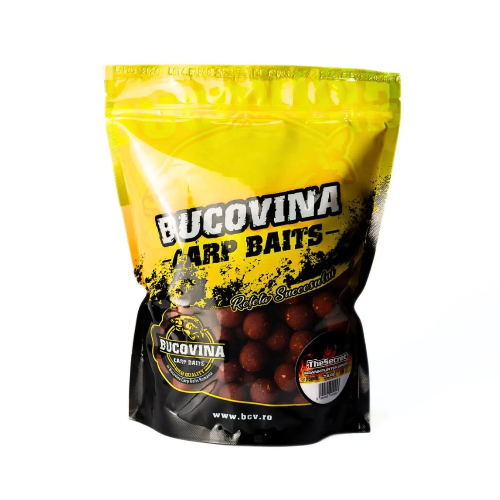 BOILIES DE NĂDIT - Boilies de nădit Bucovina Baits The Secret Frankfurter Spicy 24mm 1kg