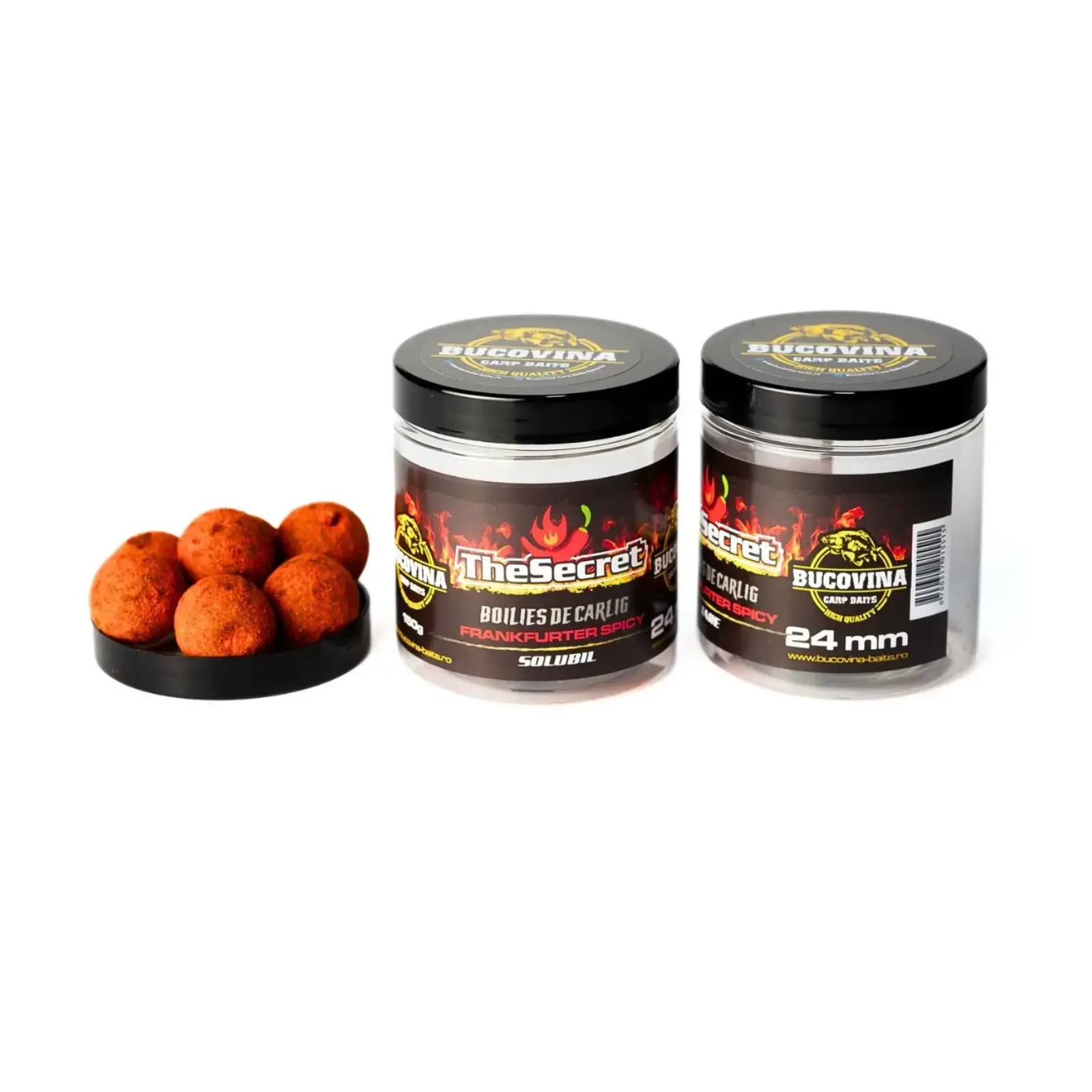 BOILIES DE CÂRLIG - Boilies de cârlig Tare Bucovina Baits The Secret Frankfurter Spicy 24mm