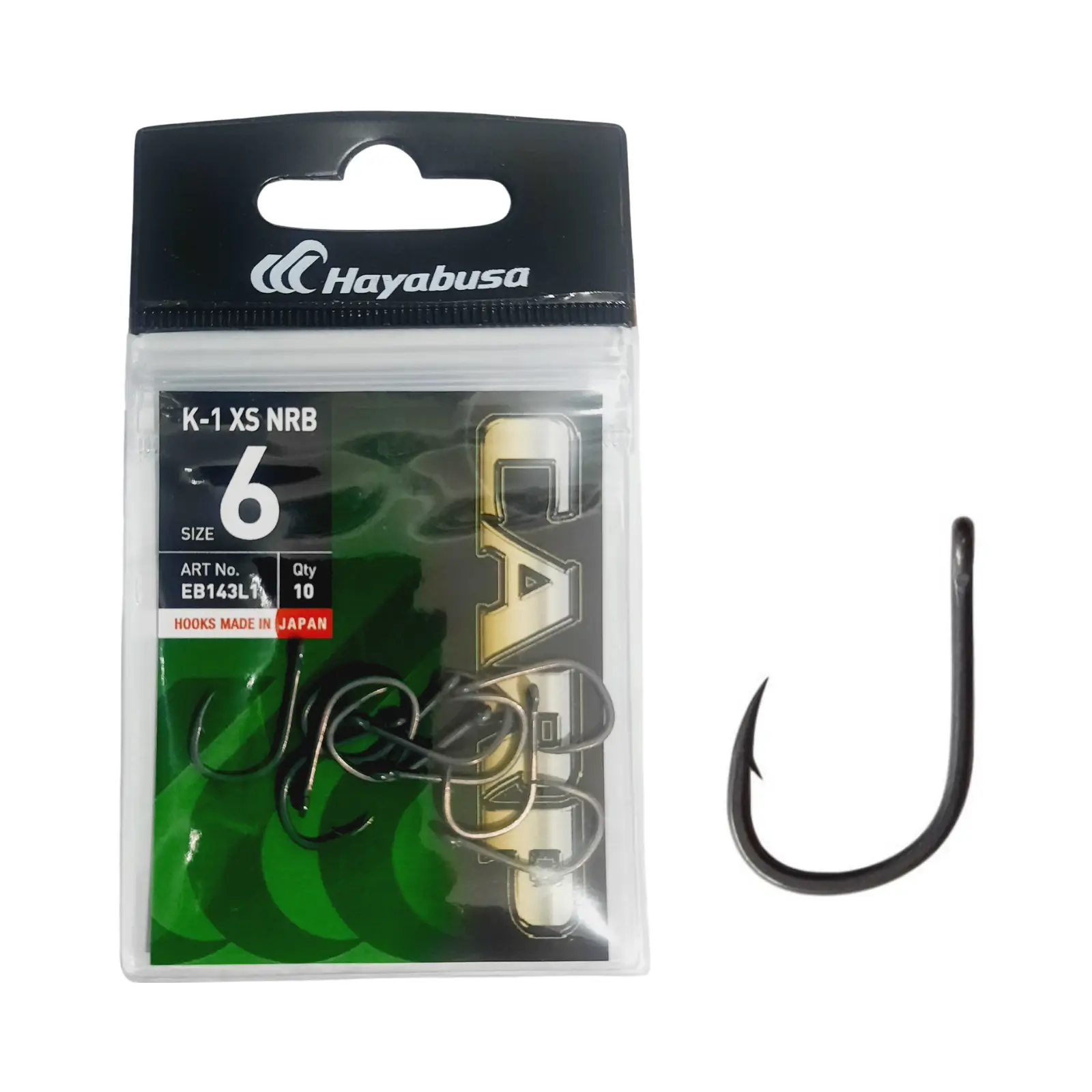 PESCUIT LA CRAP - Cârlige Crap Hayabusa K1-XS NRB Nr. 6 Extra Strong, 10 buc