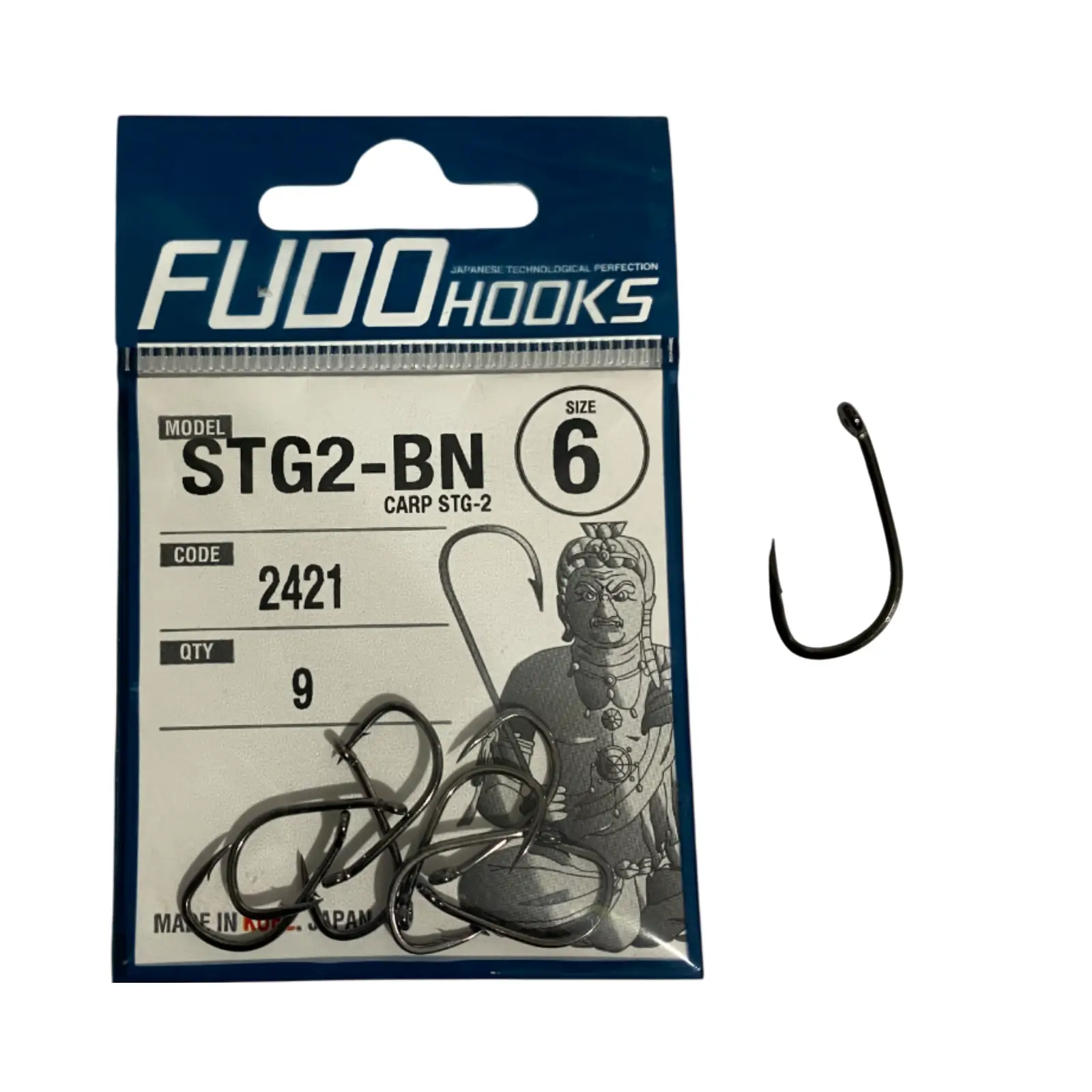 Cârlige crap - Carlige Fudo Carp STG-2 BN-2421 Nr.6 - 9buc