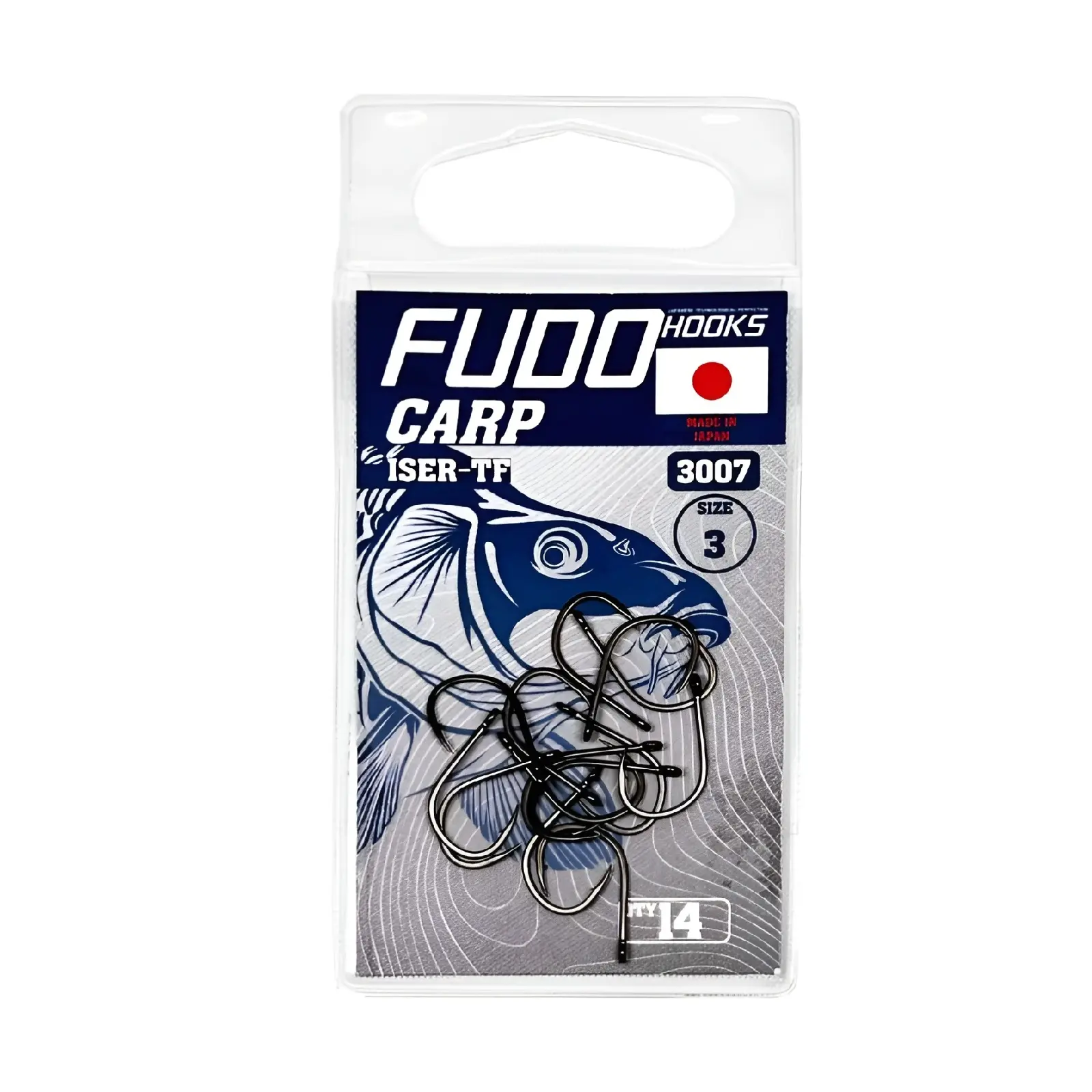Carlige Crap - Carlige Fudo Iseama With Ring Teflonate TF-3007 Nr.3, 14buc