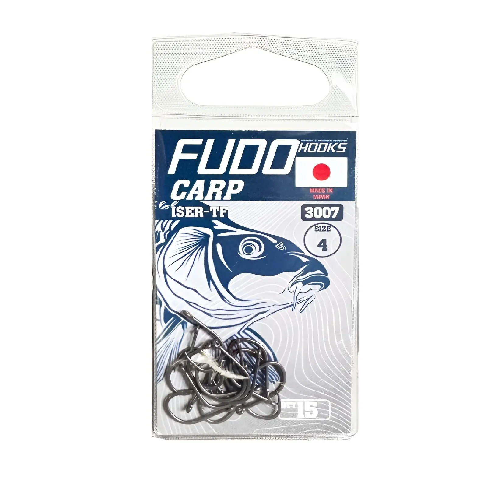 Carlige Crap - Carlige Fudo Iseama With Ring Teflonate TF-3007 Nr.4, 15buc
