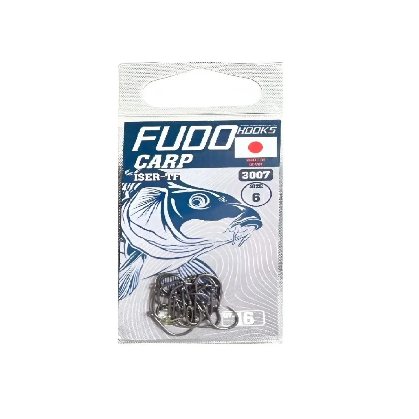 CÂRLIGE FEEDER & STAȚIONAR - Carlige Fudo Iseama With Ring Teflonate TF-3007 nr. 6 16buc/plic