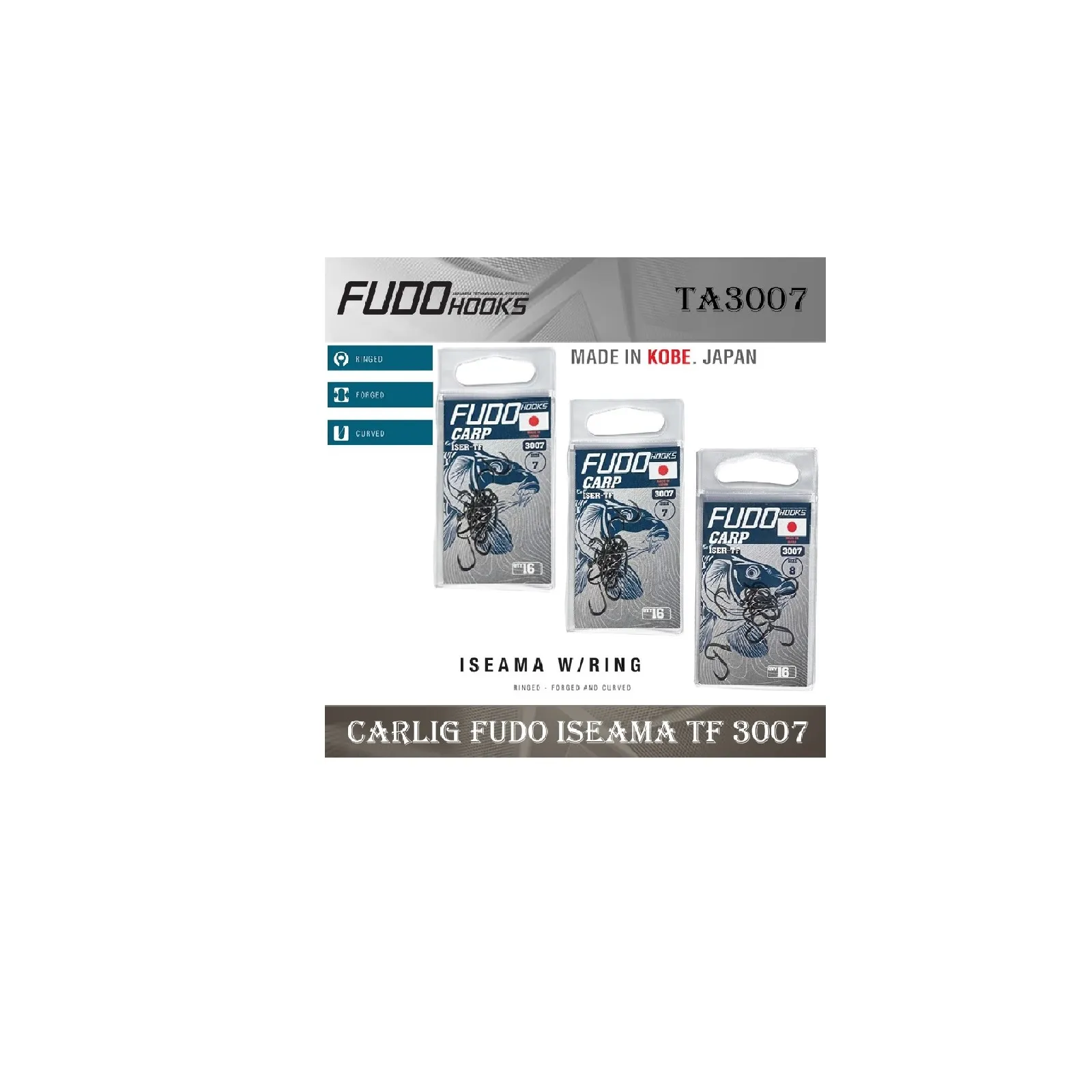 PESCUIT-STATIONAR-FEEDER - Carlige Fudo Iseama With Ring TF-3007 nr. 6