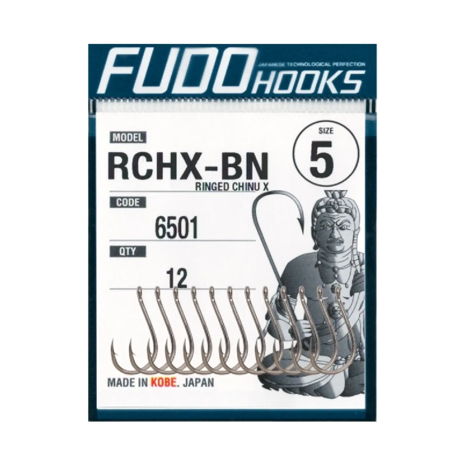 Cârlige crap - Carlige Fudo Ringed Chinu X BN-6501 Nr.4 Black Nickel – 11buc/plic