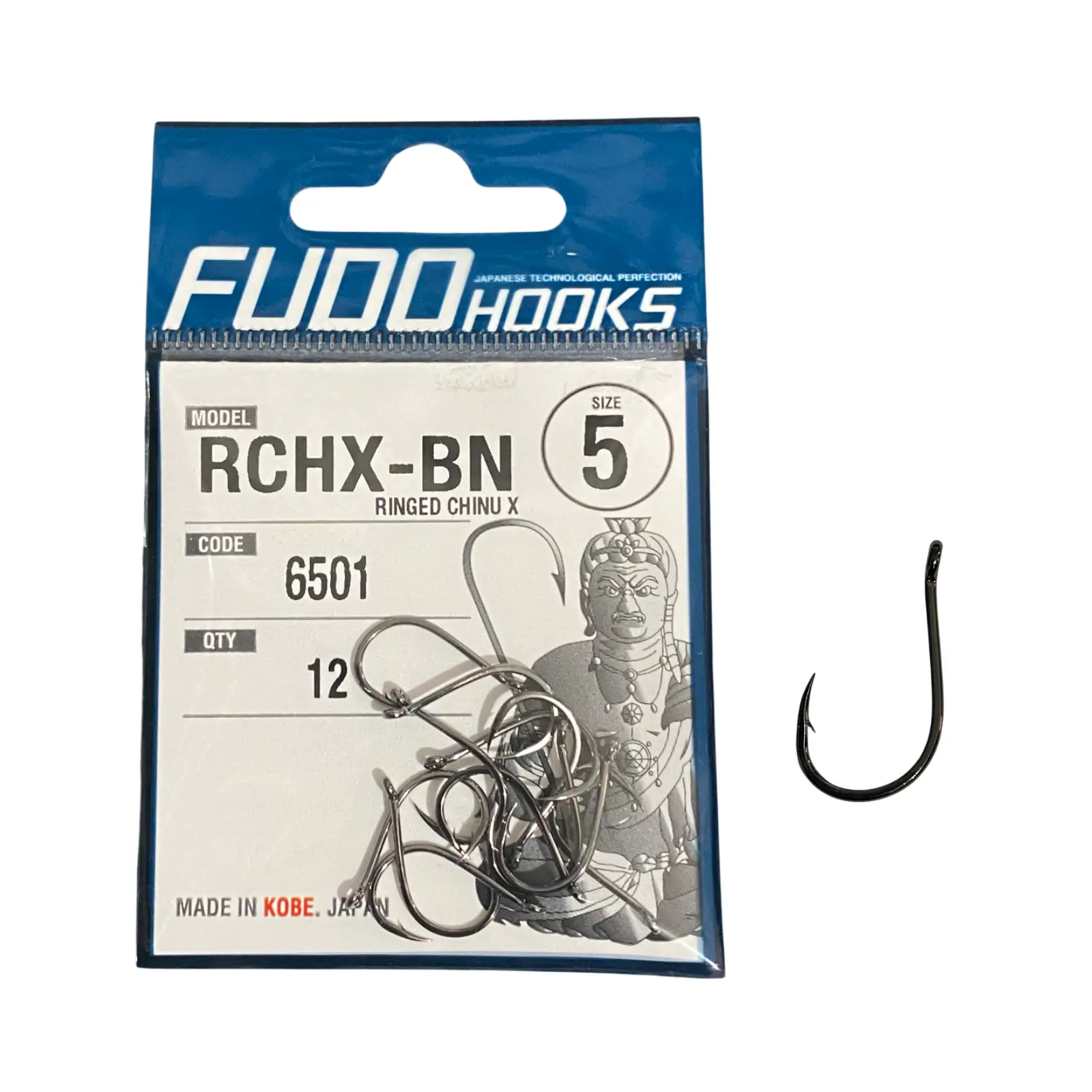 Cârlige crap - Cârlige Fudo Ringed Chinu X BN-6501 Nr.5 Black Nickel