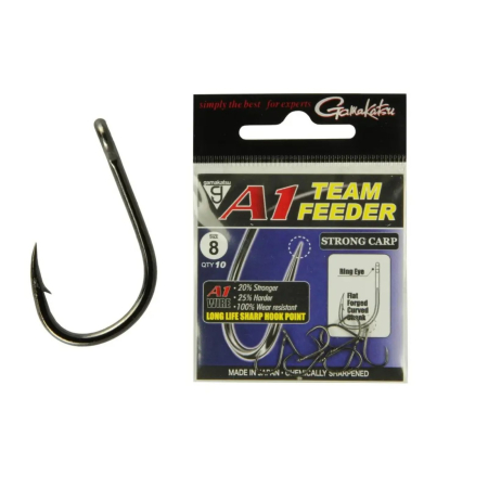 Carlige Gamakatsu A1 Team Feeder Strong Carp Nr.8 10buc/plic