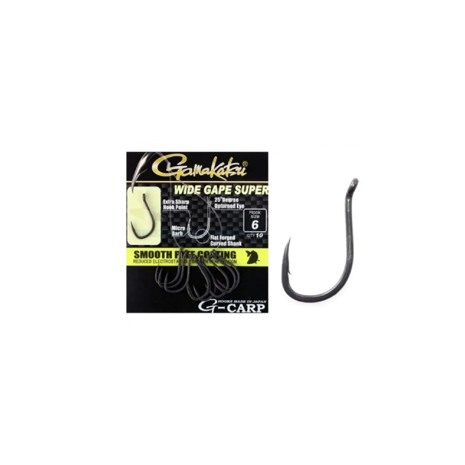 Carlige Crap - Carlige Gamakatsu G-Carp Wide Gape Super Nr. 6 – Putere si eficiente in drill