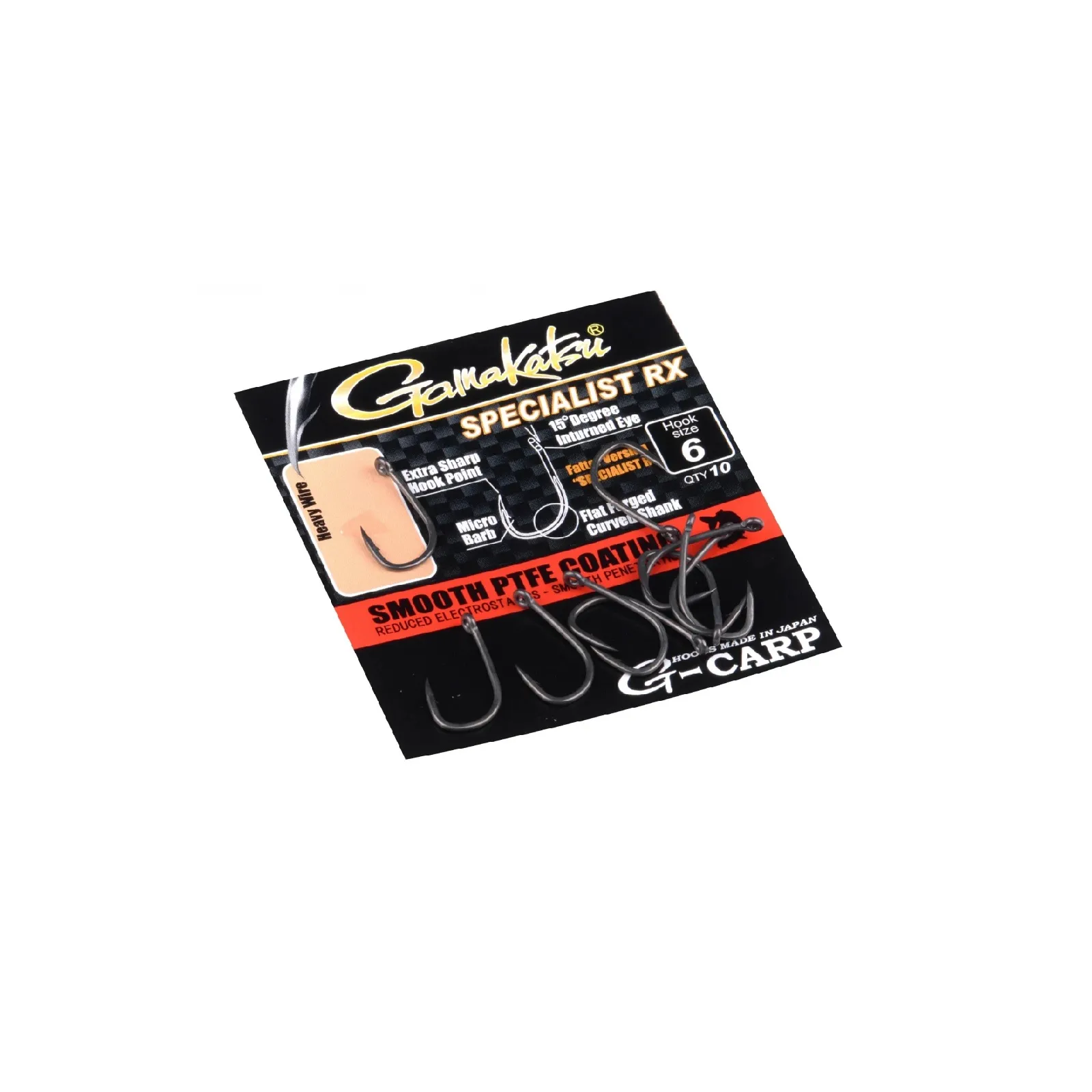 Carlige Gamakatsu Specialist RX Nr.6 – PTFE Black Nickel