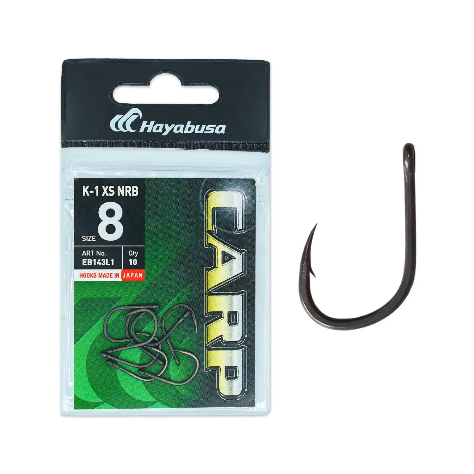 Cârlige Crap Hayabusa K1-XS NRB Nr.6 Extra Strong Non-Reflect