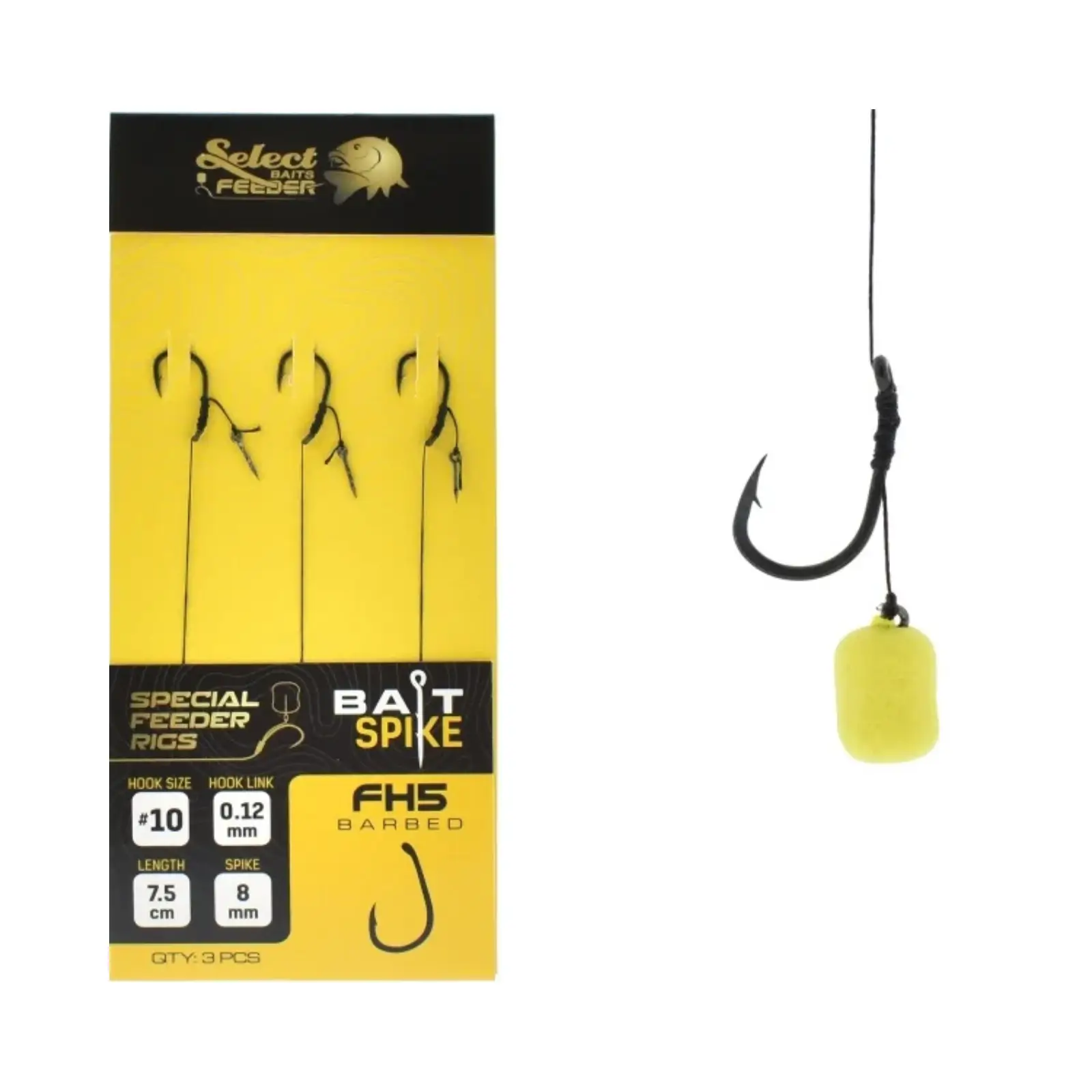 Accerorii Feeder & Staționar - Cârlige Legate Select Baits FH5 pentru Method Feeder, Cârlig Nr.10, 3buc