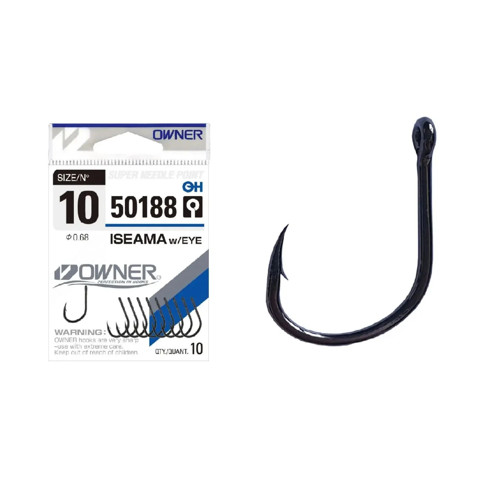 CÂRLIGE CRAP - Cârlige Owner 50188 Iseama With Eye Nr.9 10buc/plic