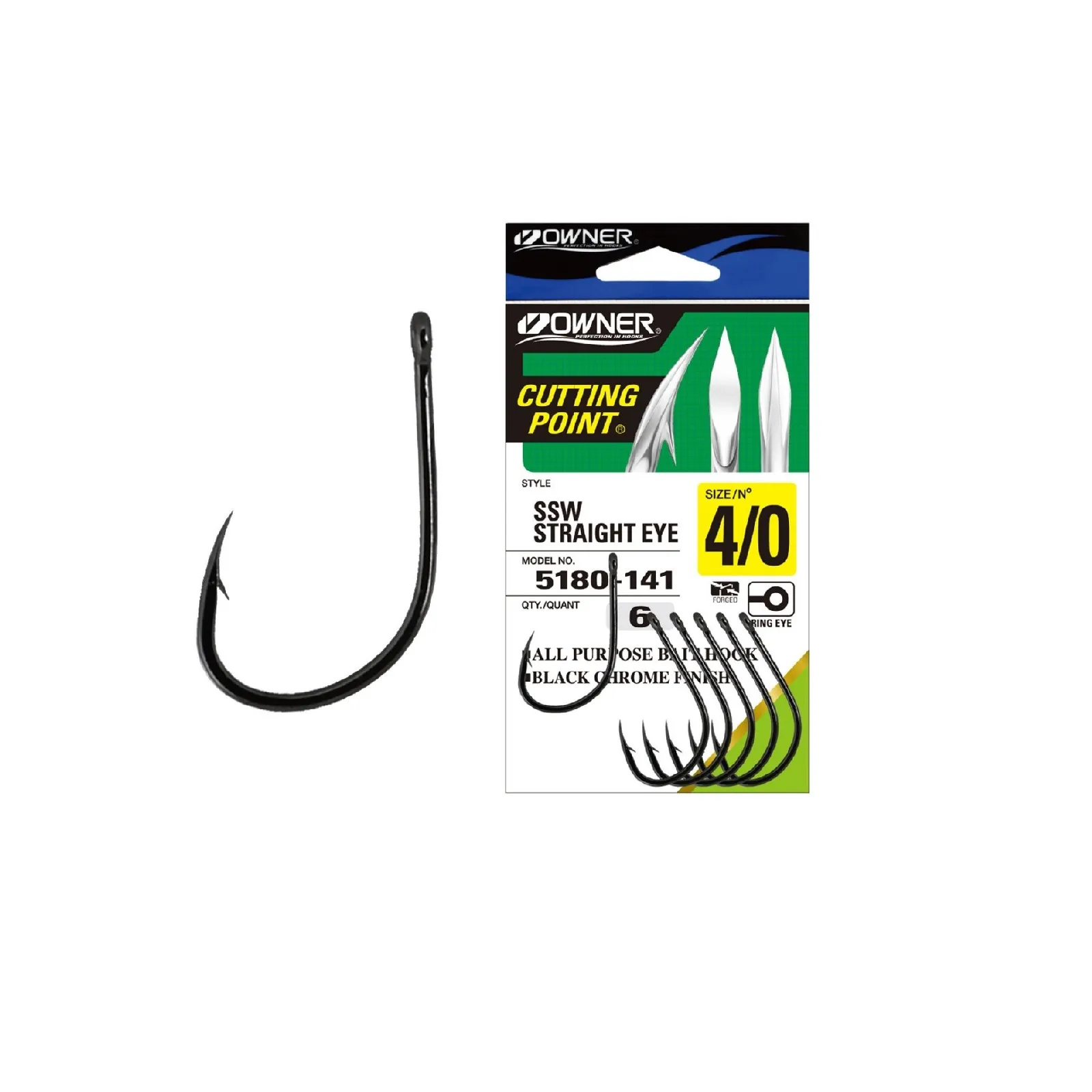 Carlige Crap - Carlige Owner 5180 SSW Straight Eye Nr.6