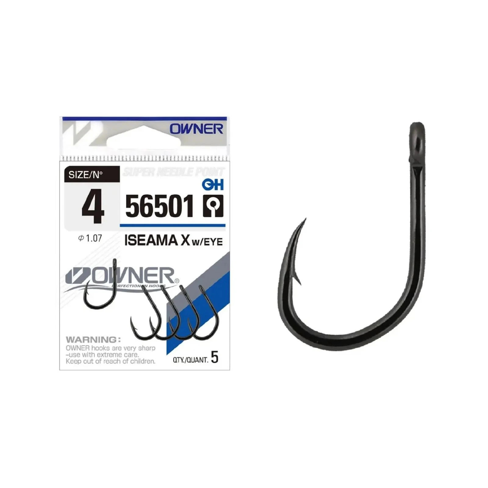 CÂRLIGE CRAP - Cârlige Owner 56501 Iseama X Eye Nr.10 13buc