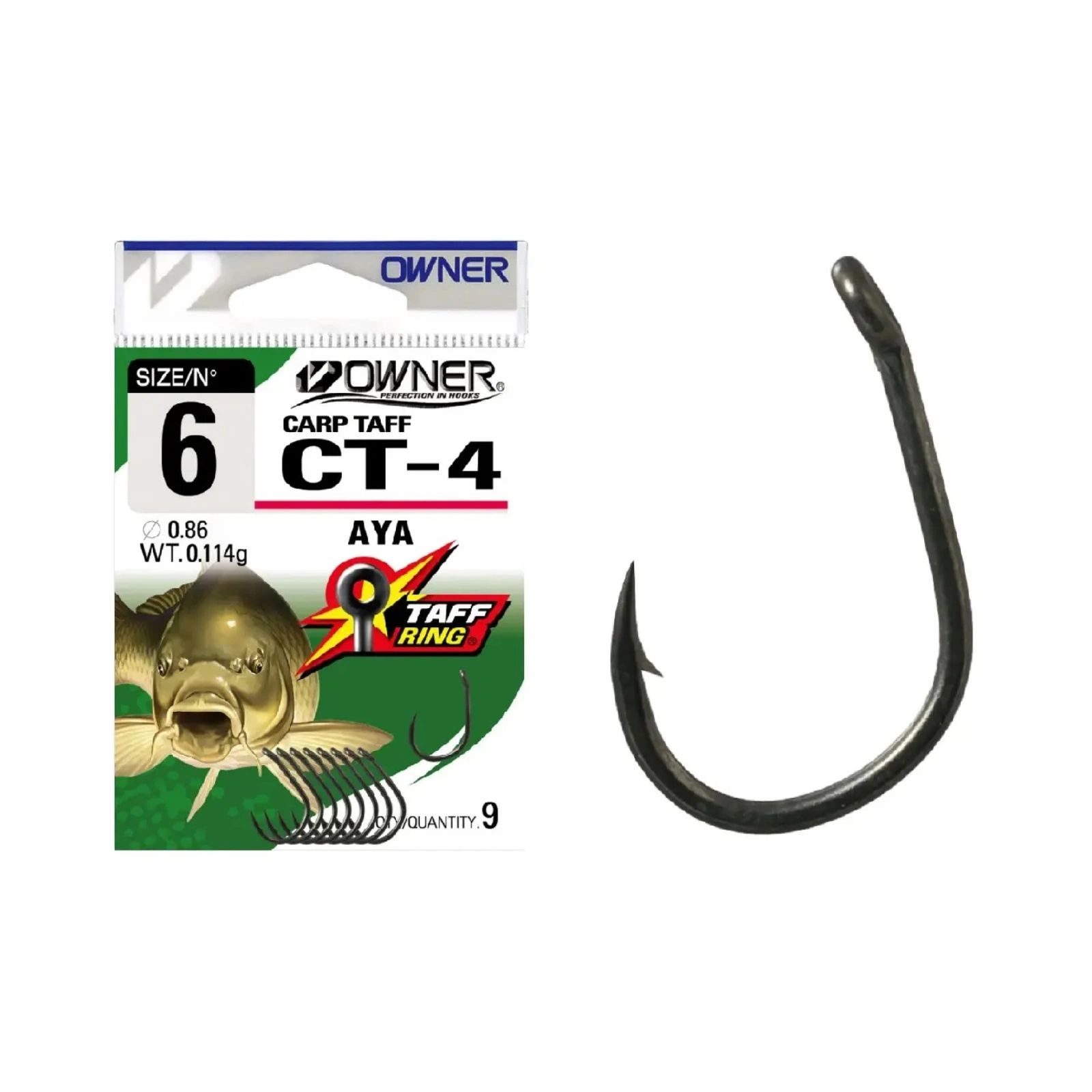 Cârlige Crap Owner CT-4 Carp Aya Nr.4 8buc/plic