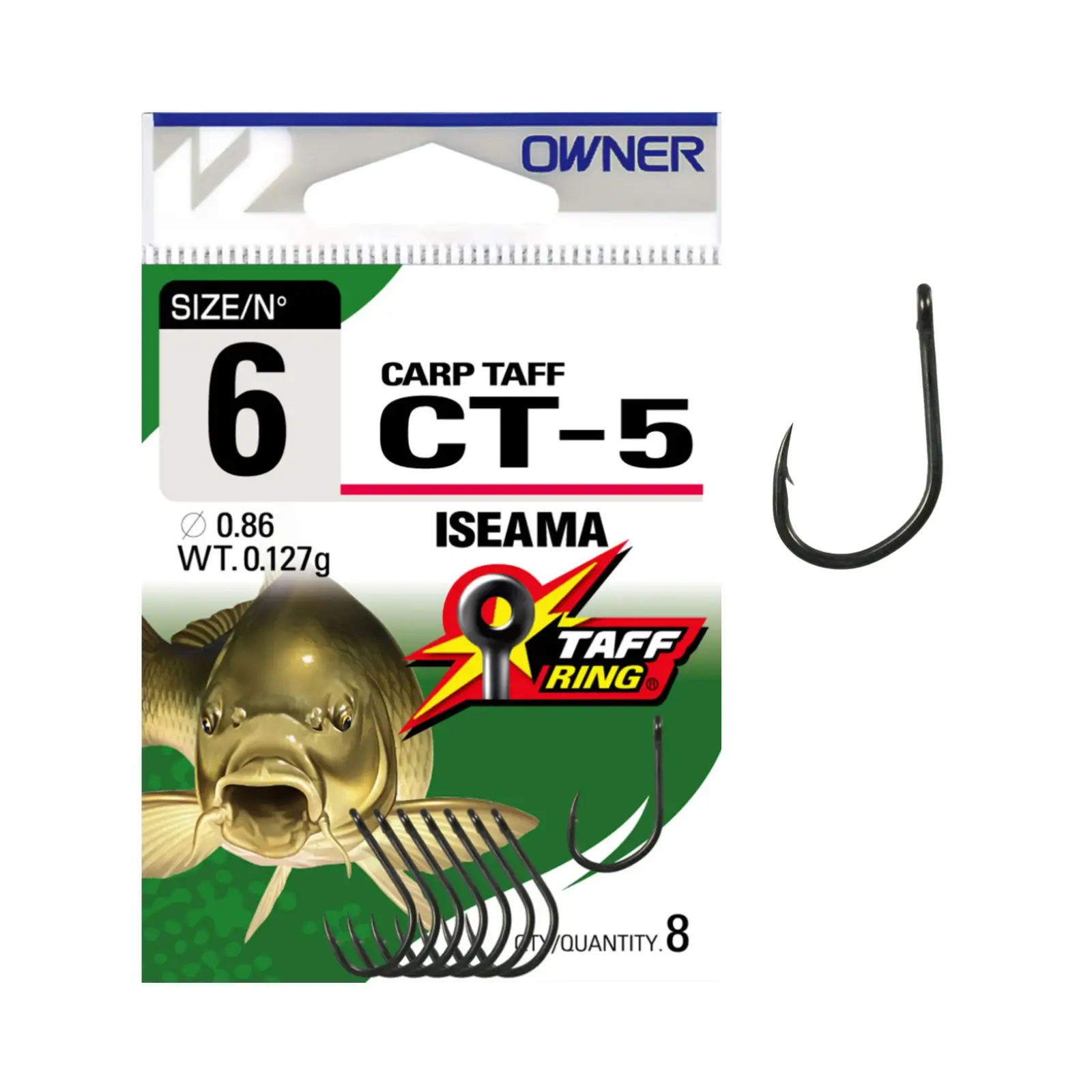 Cârlige crap - Cârlige Owner CT-5 Carp Iseama Nr. 6