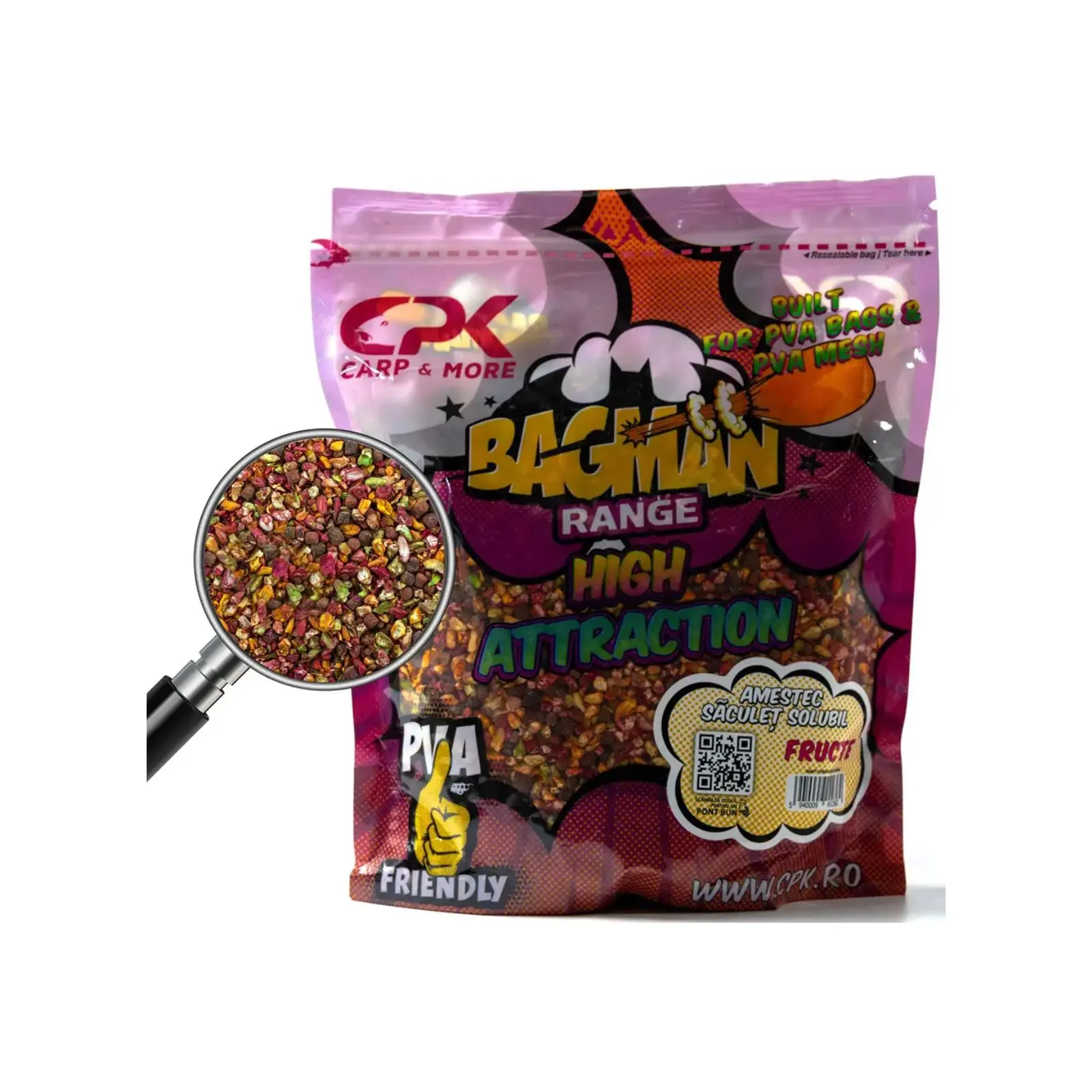 Nadă, Groundbait și Stick Mix - Amestec Săculeți Solubili CPK Fructe 800g Atracție Imediată