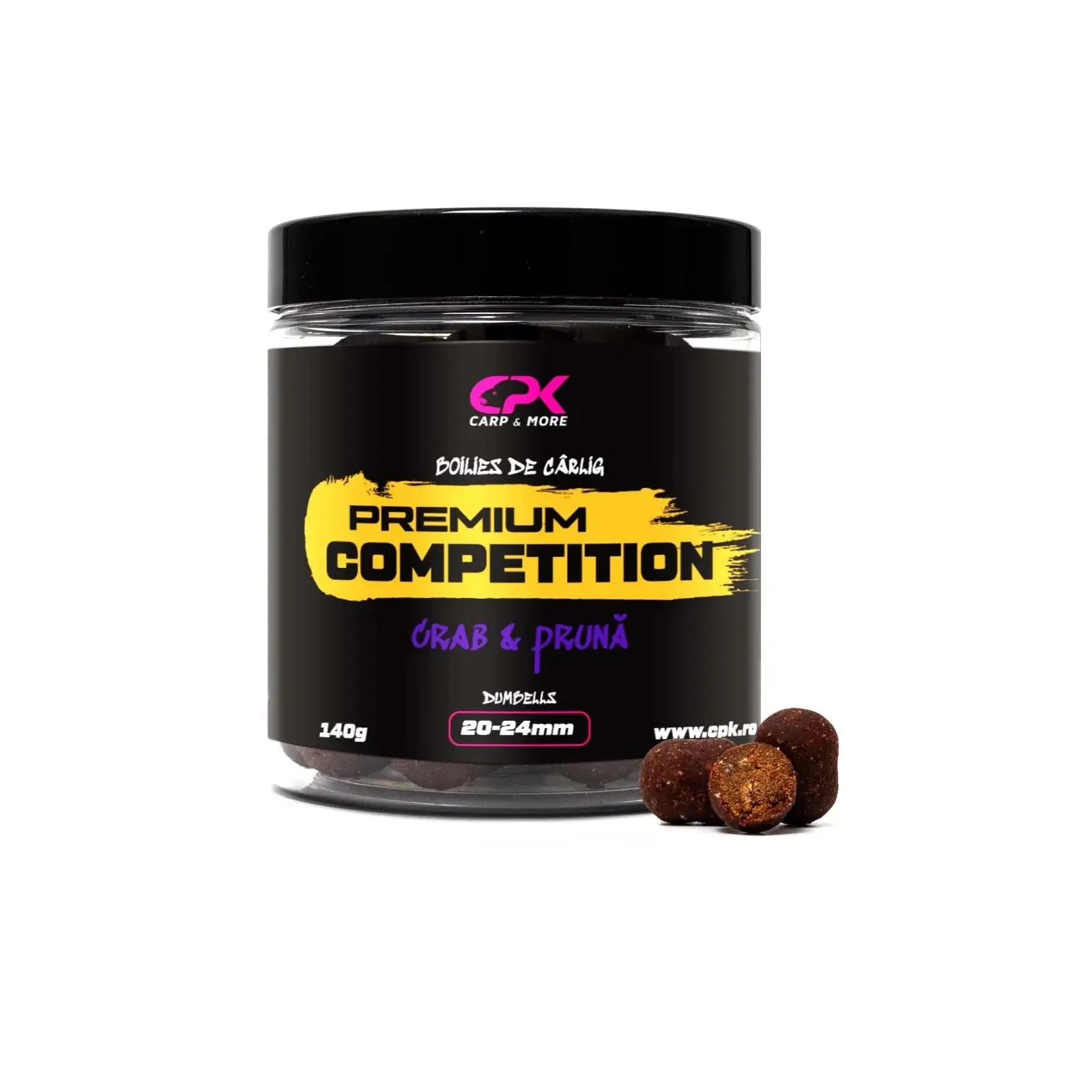 Boilies Carlig - CPK Boilies Carlig Competition Crab & Pruna 20/24mm Dumbells 140g