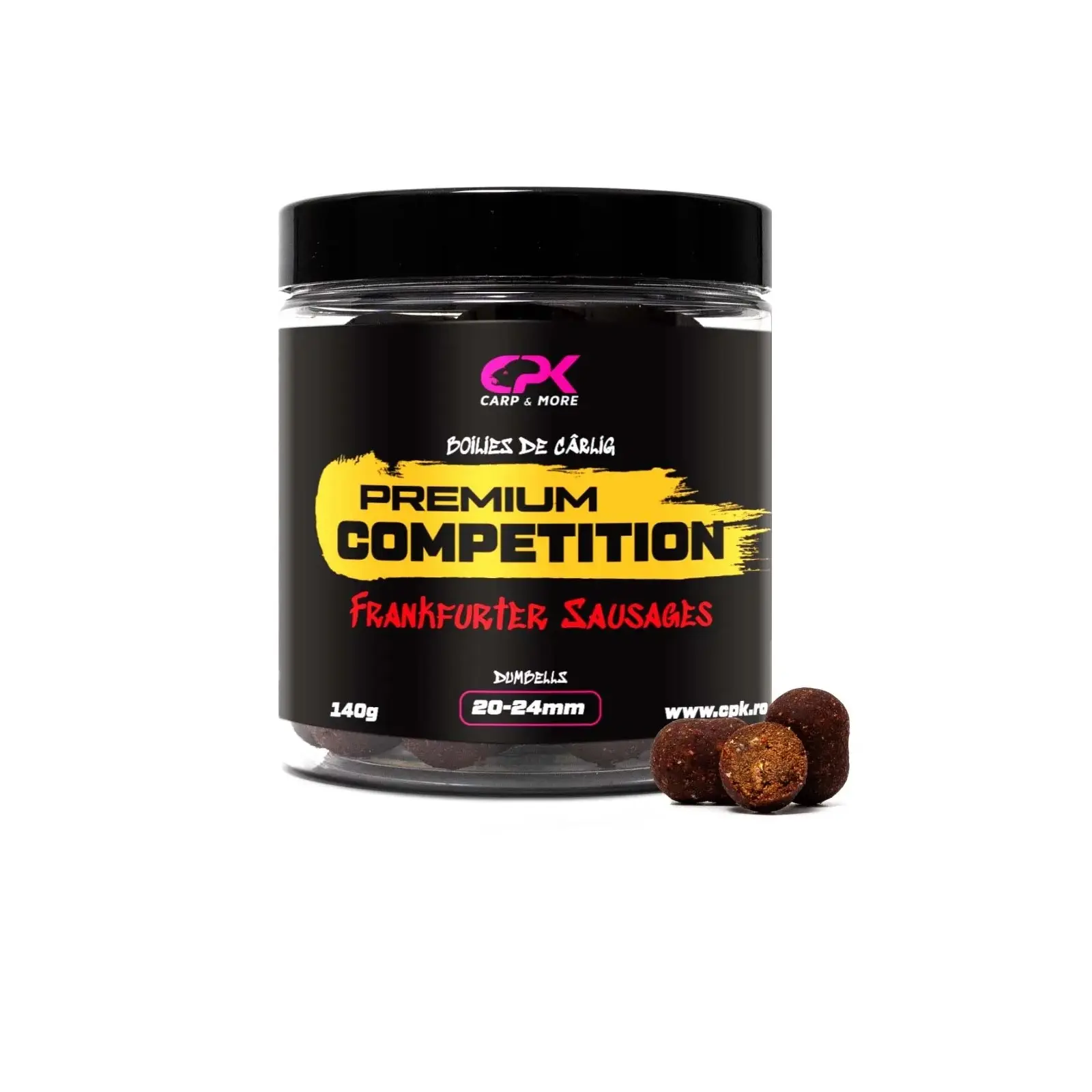 Boilies Carlig - CPK Boilies Carlig Competition Frankfurter Sausages 20/24mm Dumbells 140g