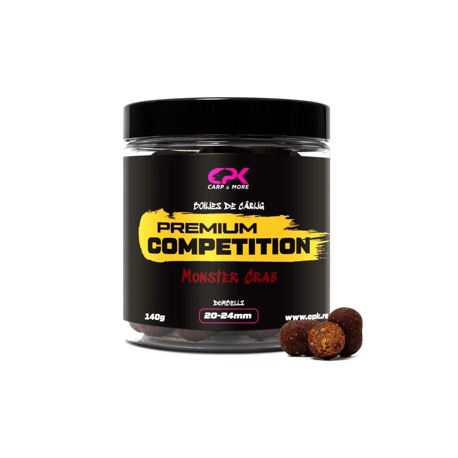Boilies Carlig - CPK Boilies Carlig Competition Monster Crab 20/24mm Dumbells 140g