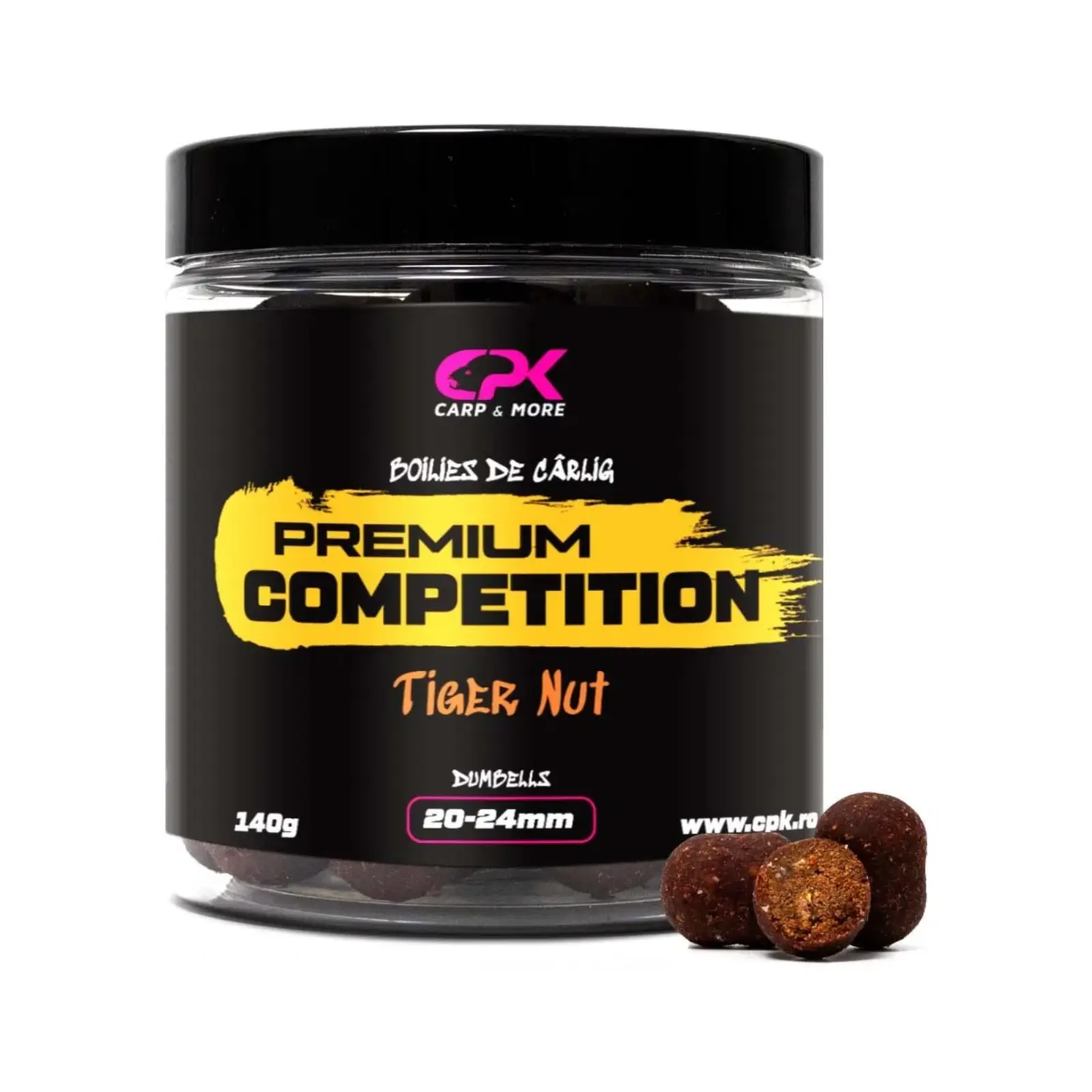 BOILIES DE CÂRLIG - Boilies de Cârlig Competițion CPK Tiger Nuts 20-24mm Dumbells 140g
