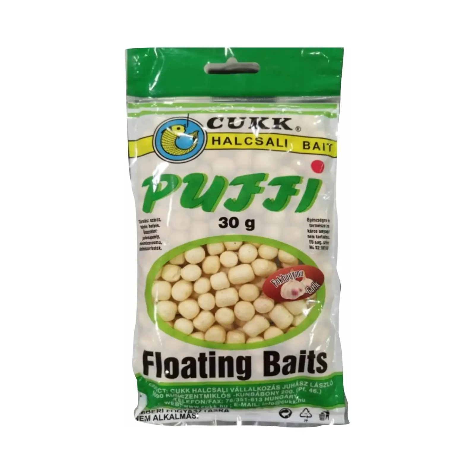 NADE-MOMELI - Puffi Cukk Usturoi Alb Mediu 30g, Momeala Expandata Flotanta