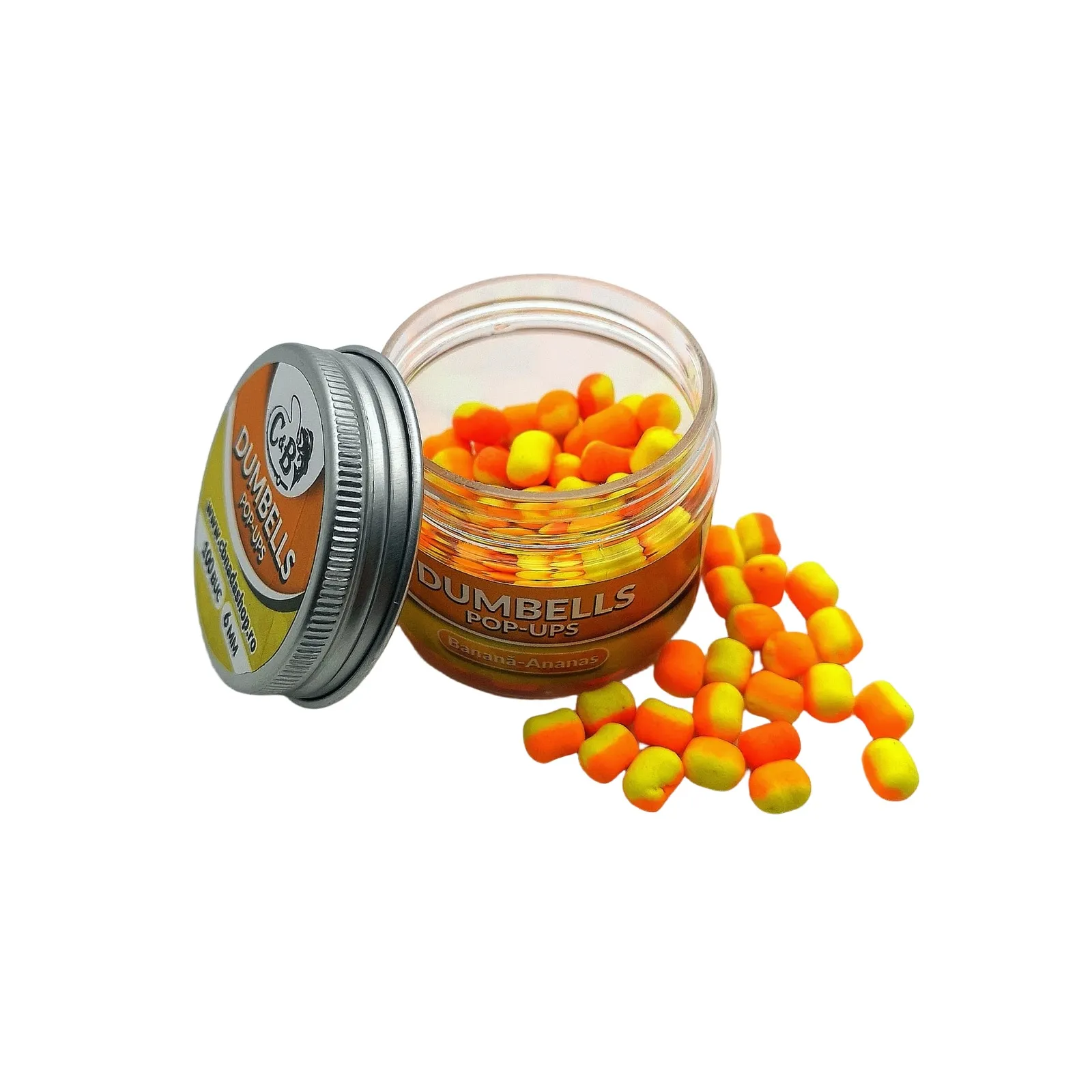 Momeli De Carlig - Dumbells C&B Pop-Ups Banana & Ananas 6mm/100 buc