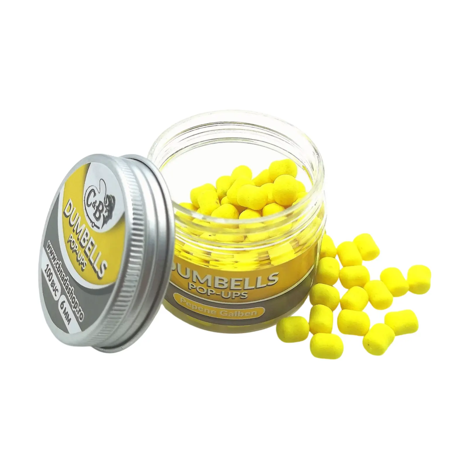 Dumbells Pop-Up C&B Pepene Galben 6mm 100 bucăți