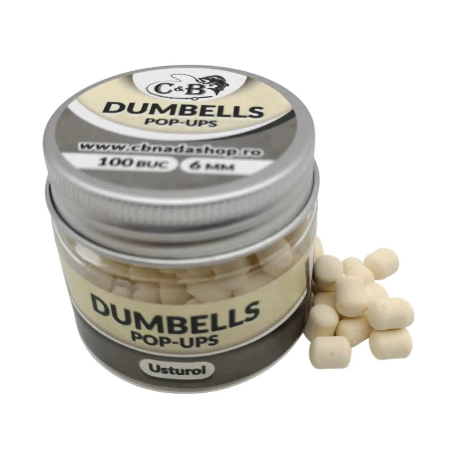 Wafters, Pop-up - Dumbells Pop-Up C&B Usturoi Alb 6mm 100 bucăți