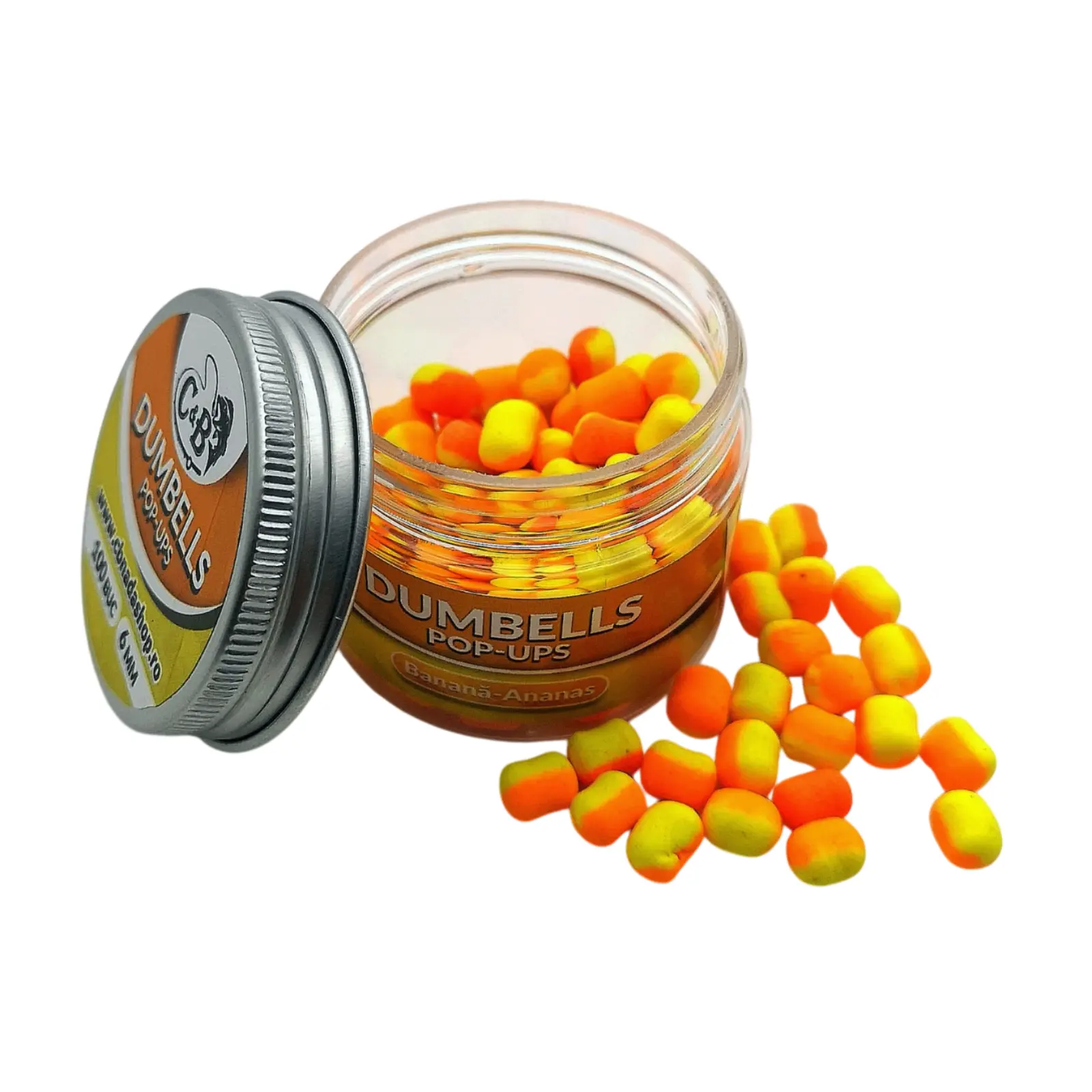 Wafters, Pop-up - Dumbells Pop-Up C&B Banană Ananas Bicolor 6mm