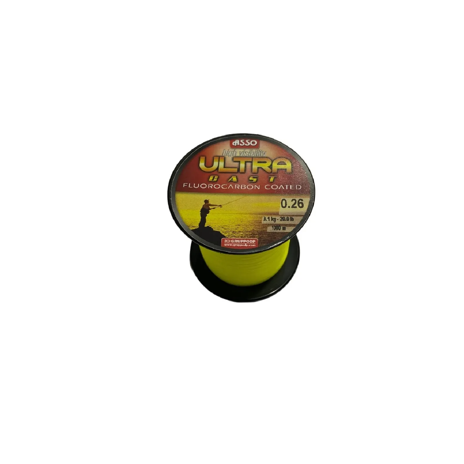 Monofilament Crap - Fir Monofilament Asso Ultra Cast 0.26mm 1000m Galben Fluo