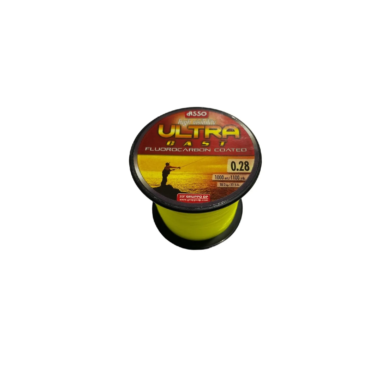 Monofilament Crap - Fir Monofilament Asso Ultra Cast 0.28mm 1000m Galben Fluo