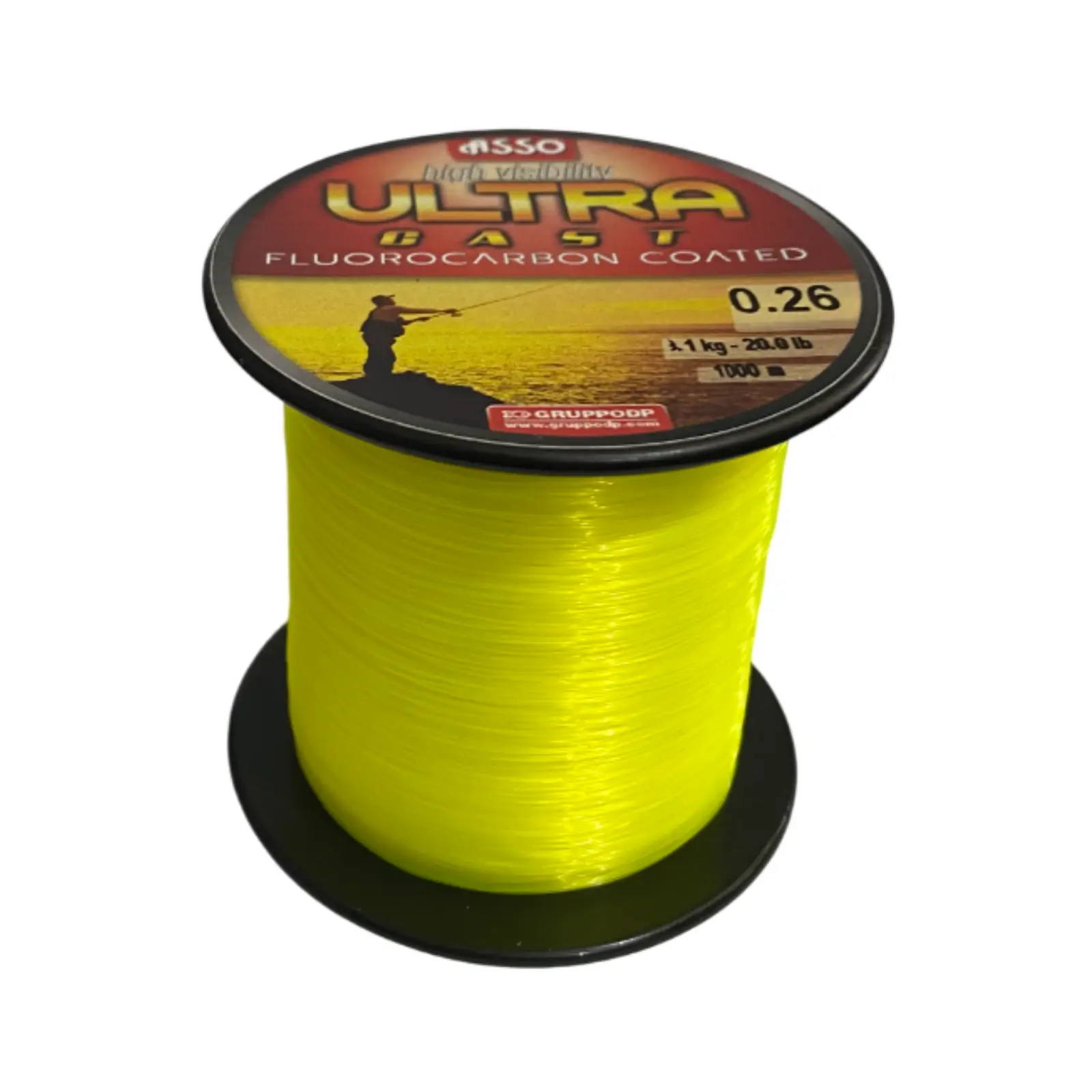 Fir Monofilament Asso Ultra Cast Galben Fluo 1000m - Special pentru Distanțe Maxime și Pescuit Nocturn