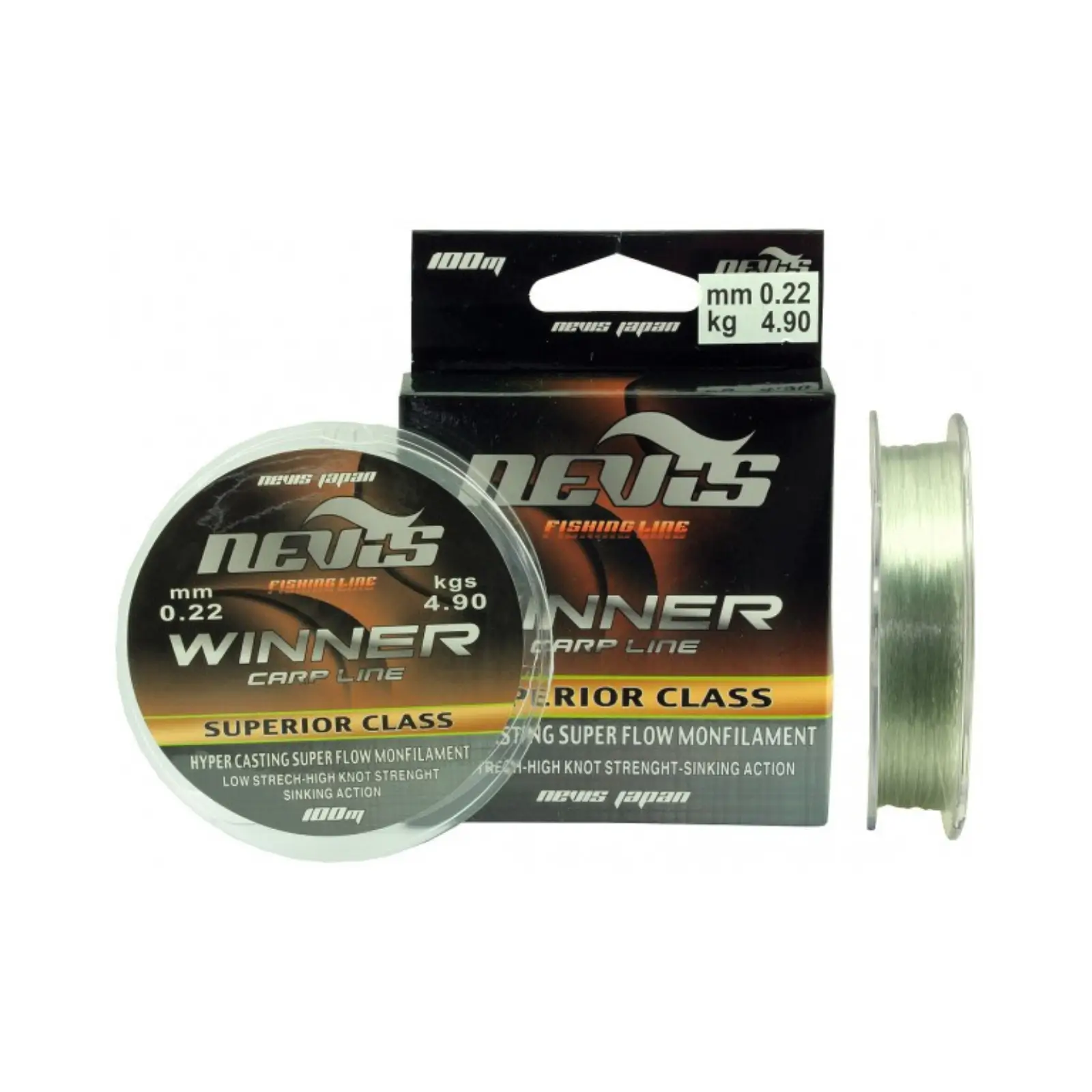 PESCUIT LA FEEDER ȘI STAȚIONAR - Fir Monofilament Nevis Winner 100m Transparent